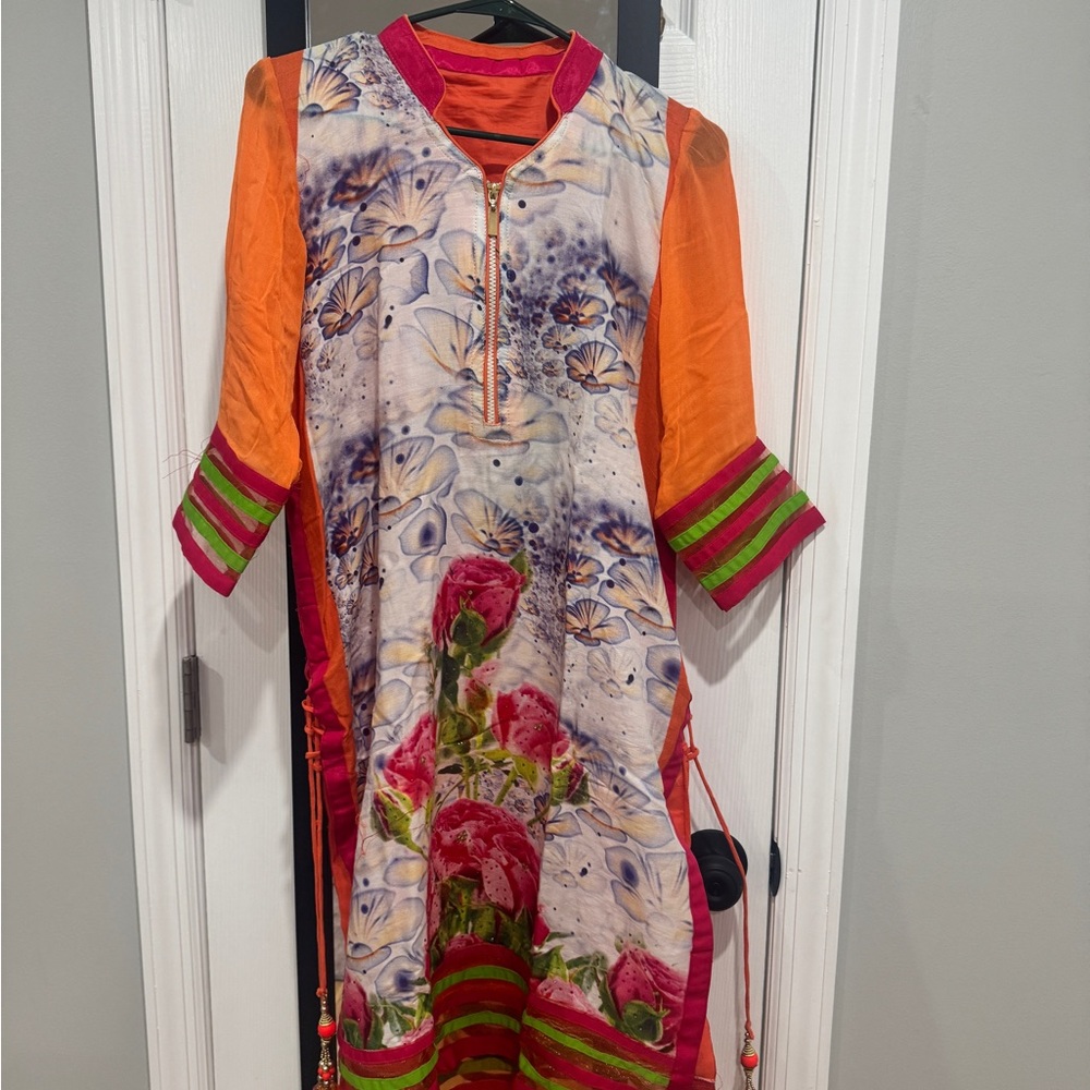 Indian kurta Pakistani dress 3 piece soft cotton maternity option included